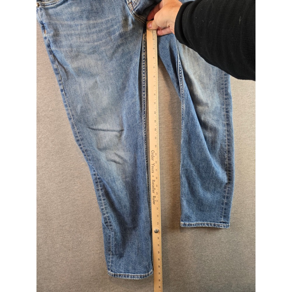 Everlane Selvedge Slim Fit Jeans Mens 36x31 Blue Mid Wash Organic Cotton Stretch - Picture 10 of 14